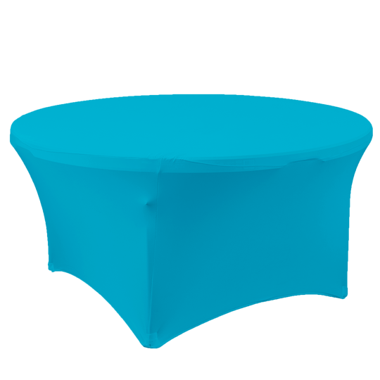 Round Spandex Banquet Table Cover - 60 inch - Modern Blue