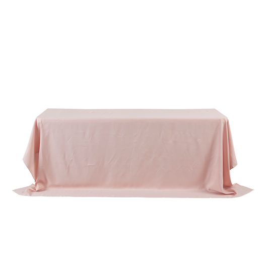 Rectangle Polyester Table Cover - 156 Inches - Blush
