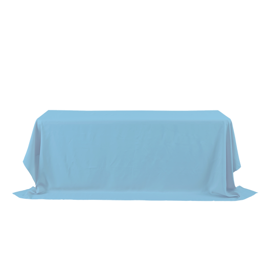 Rectangle Polyester Table Cover - 156 Inches - Blue