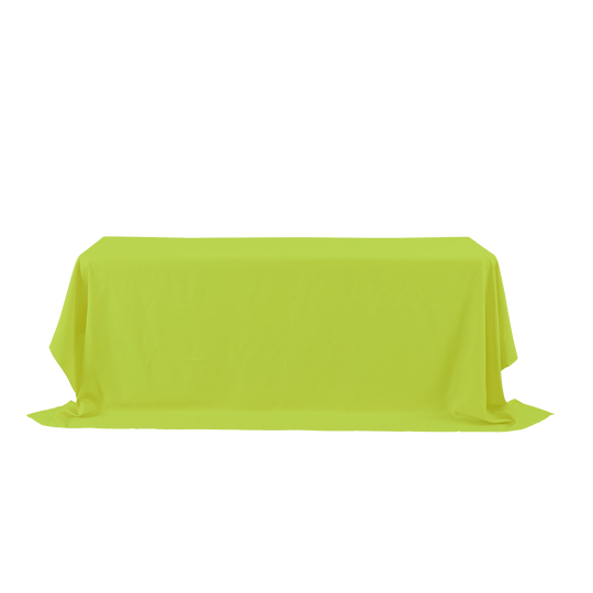 Rectangle Polyester Table Cover - 156 Inches - Lime Green