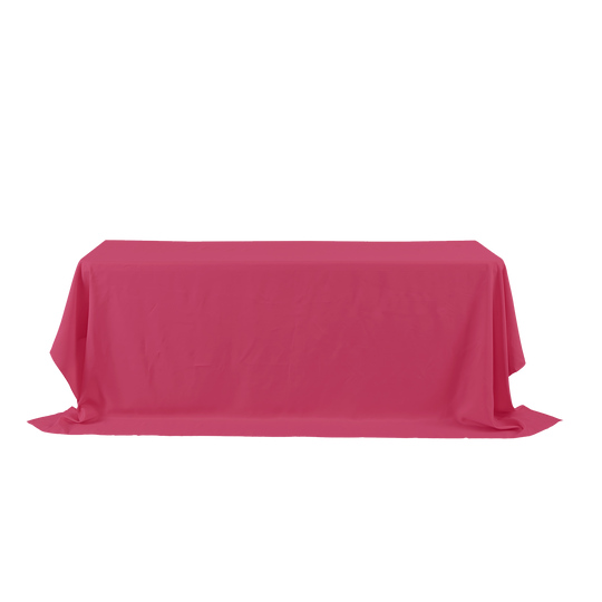 Rectangle Polyester Table Cover - 156 Inches - Magenta