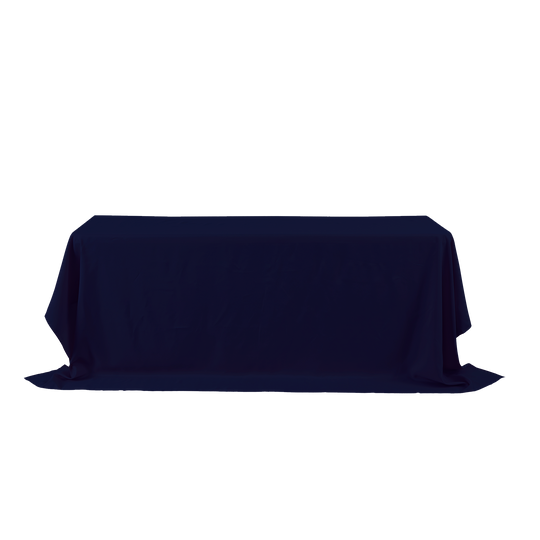 Rectangle Polyester Table Cover - 156 Inches - Navy Blue