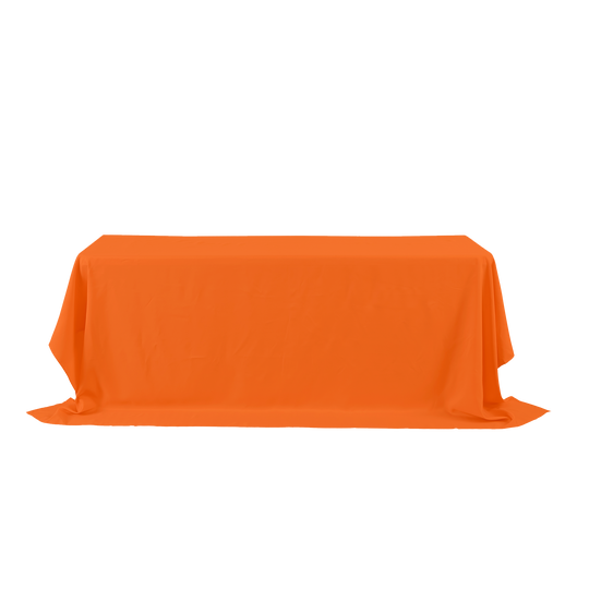 Rectangle Polyester Table Cover - 156 Inches - Orange