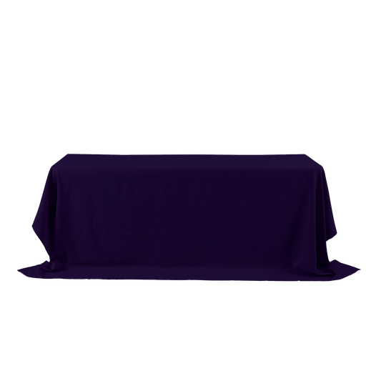 Rectangle Polyester Table Cover - 156 Inches - Purple