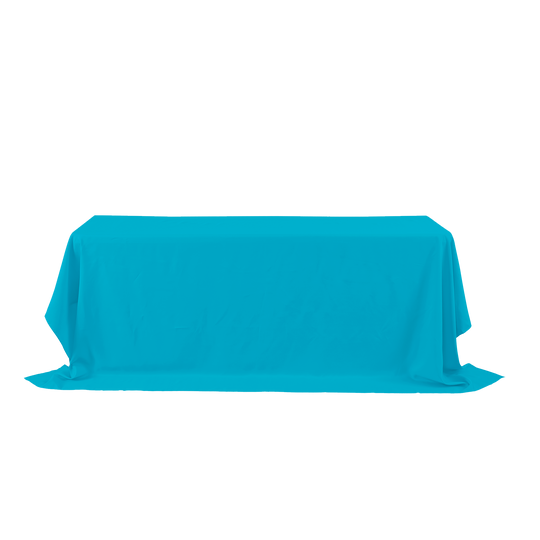Rectangle Polyester Table Cover - 156 Inches - Modern Blue