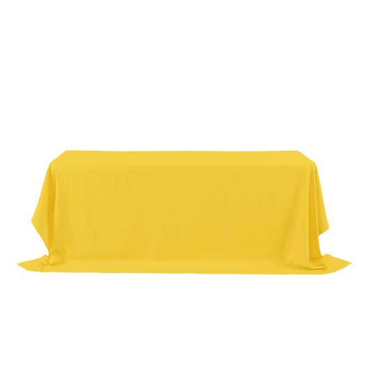 Rectangle Polyester Table Cover - 156 Inches - Yellow