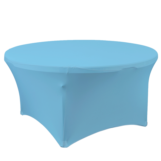 Round Spandex Banquet Table Cover - 72 Inches - Blue