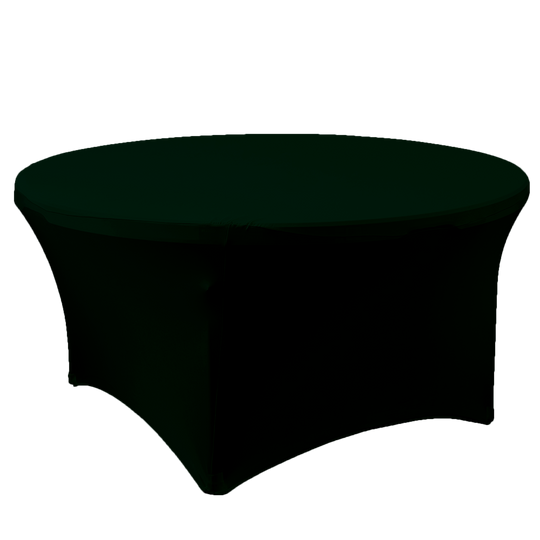 Round Spandex Banquet Table Cover - 72 Inches - Forest Green