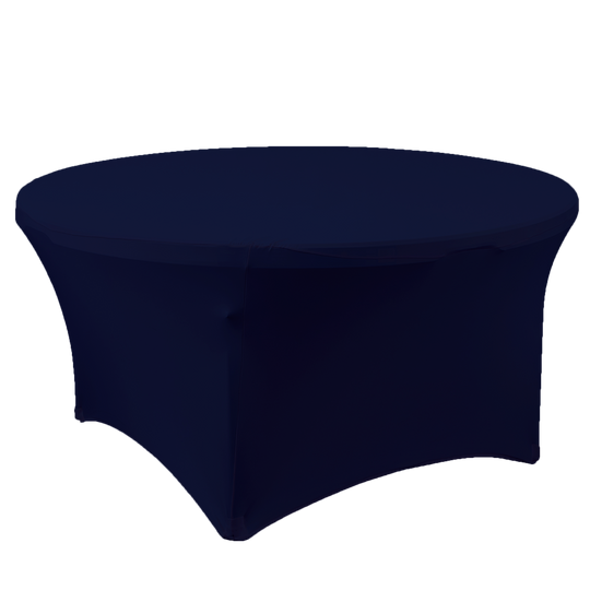Round Spandex Banquet Table Cover - 72 Inches - Navy