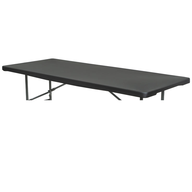 Rectangle Fitted Spandex Tabletop Cover 8FT Table - Black - Events and Crafts-Simply Elegant