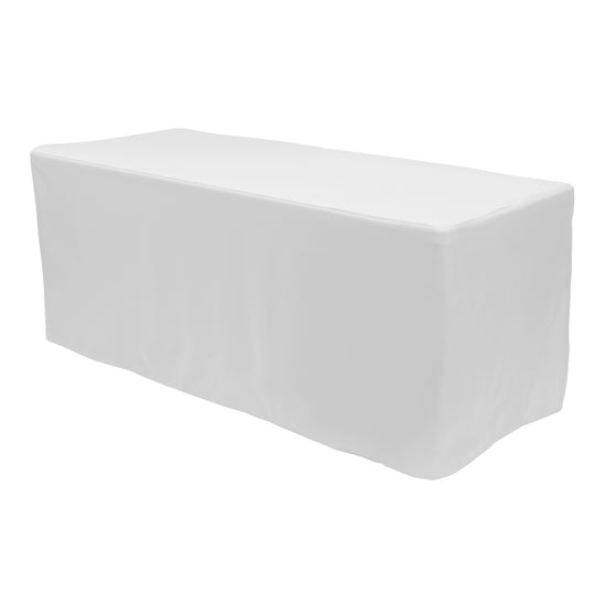 Rectangle Fitted Full Table Cover 4FT Table - White