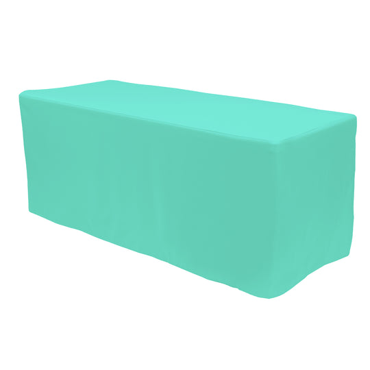 Rectangle Fitted Full Table Cover 6FT Table - Aqua