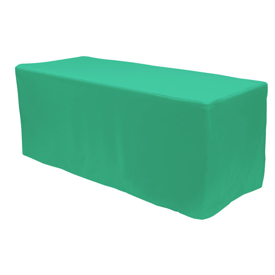 Rectangle Fitted Full Table Cover 6FT Table - Turquoise