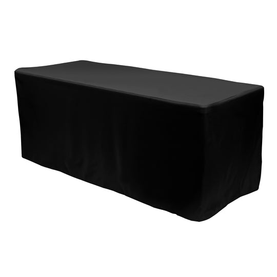 Rectangle Fitted Full Table Cover 8FT Table - Black