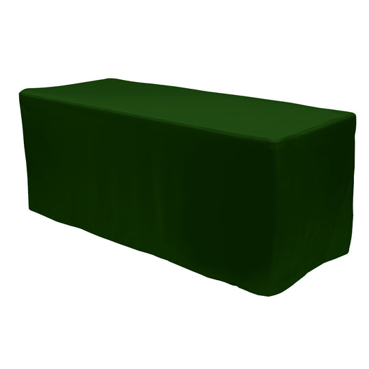 Rectangle Fitted Full Table Cover 8FT Table - Forest Green