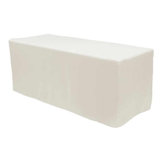 Rectangle Fitted Full Table Cover 8FT Table - Ivory