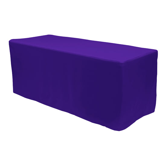 Rectangle Fitted Full Table Cover 8FT Table - Purple