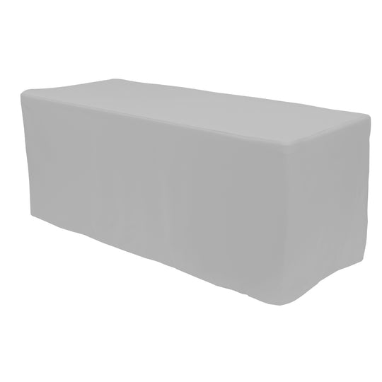 Rectangle Fitted Full Table Cover 8FT Table - Silver