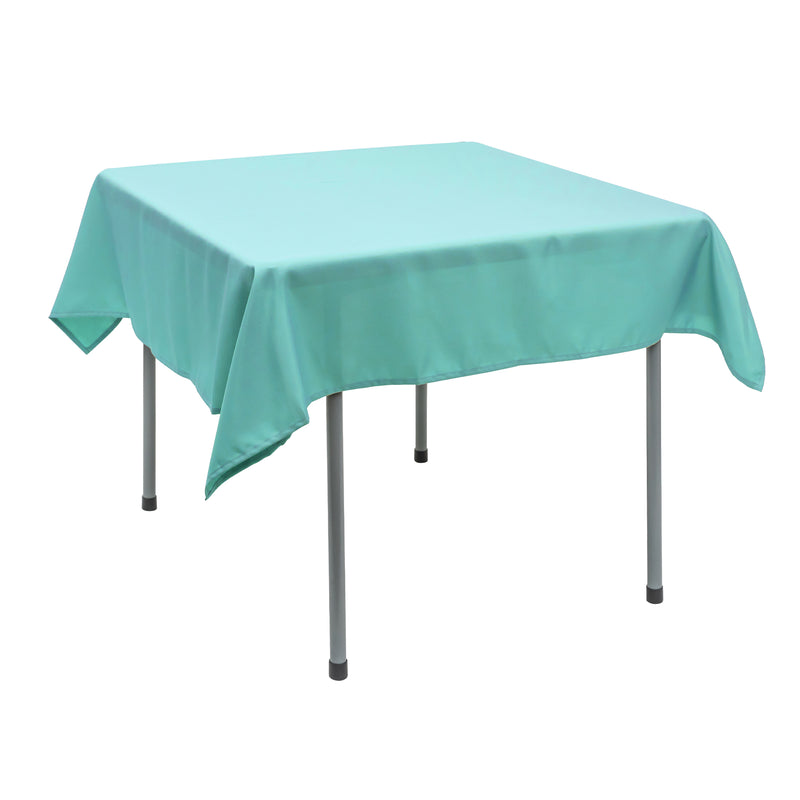 Polyester Square Tablecloth 54” x 54” - Aqua - Events and Crafts-Simply Elegant