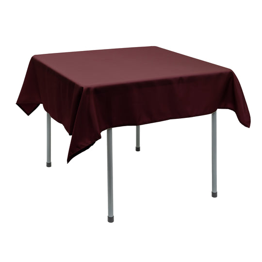 Polyester Square Tablecloth 54” x 54” - Burgundy