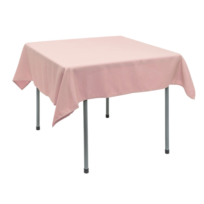 Polyester Square Tablecloth 54” x 54” - Blush - Events and Crafts-Simply Elegant