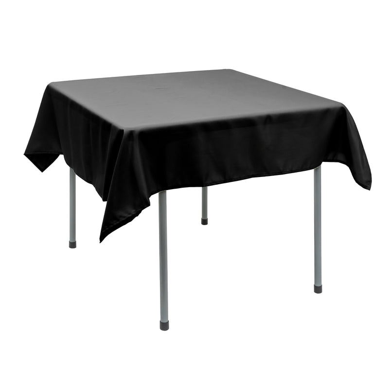 Polyester Square Tablecloth 54” x 54” - Black - Events and Crafts-Simply Elegant