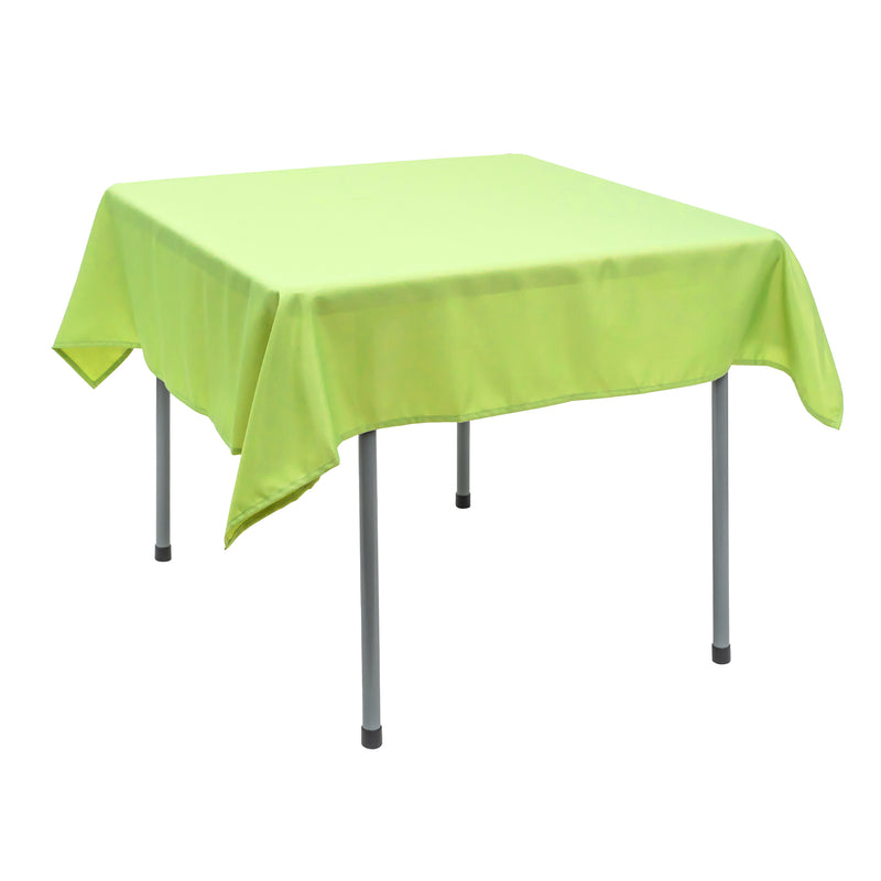 Polyester Square Tablecloth 54” x 54” - Lime Green - Events and Crafts-Simply Elegant