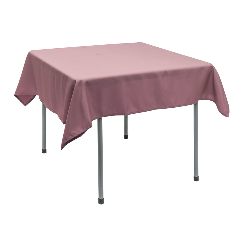 Polyester Square Tablecloth 54” x 54” - Mauve - Events and Crafts-Simply Elegant