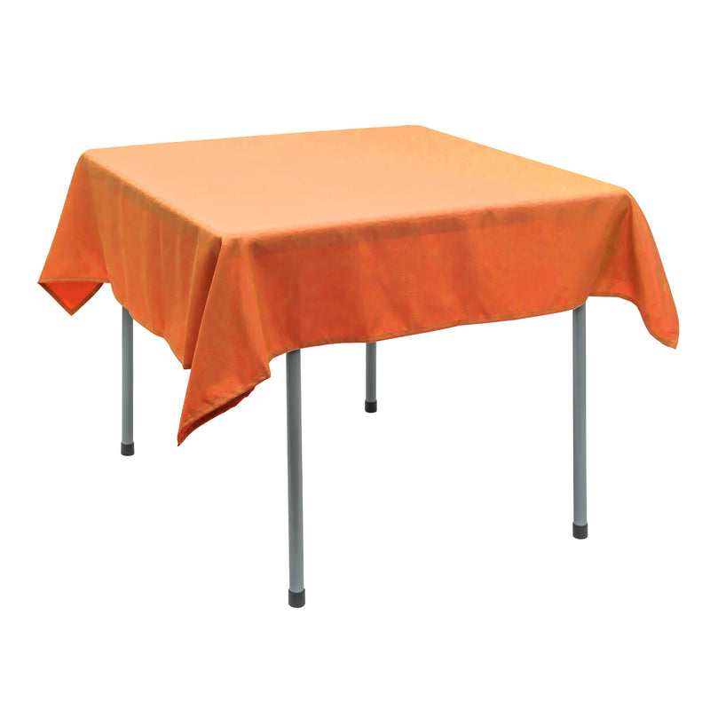 Polyester Square Tablecloth 54” x 54” - Orange - Events and Crafts-Simply Elegant