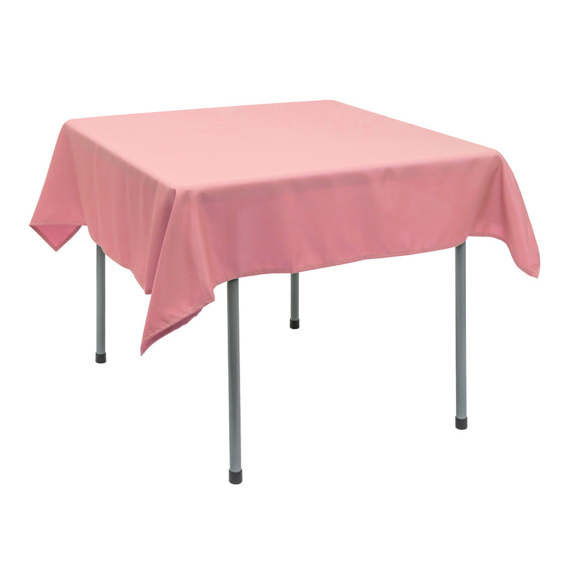 Polyester Square Tablecloth 54” x 54” - Pink - Events and Crafts-Simply Elegant