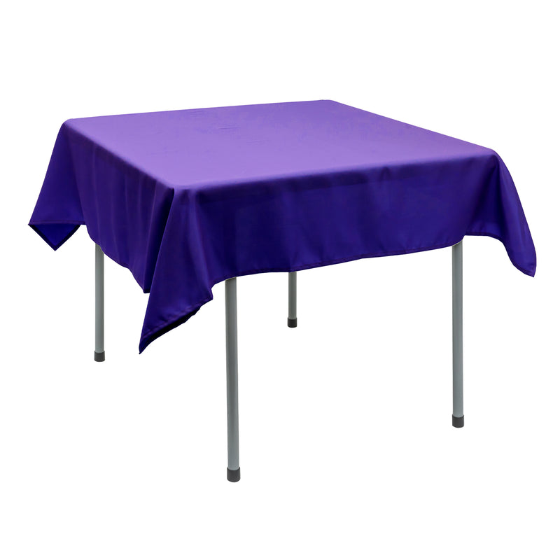 Polyester Square Tablecloth 54” x 54” - Purple - Events and Crafts-Simply Elegant