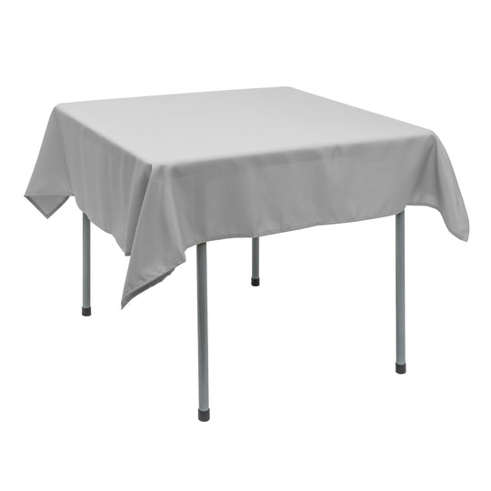 Polyester Square Tablecloth 54” x 54” - Silver