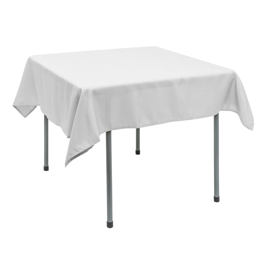 Polyester Square Tablecloth 54” x 54” - White