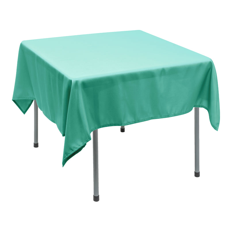 Polyester Square Tablecloth 70” x 70” - Aqua - Events and Crafts-Simply Elegant