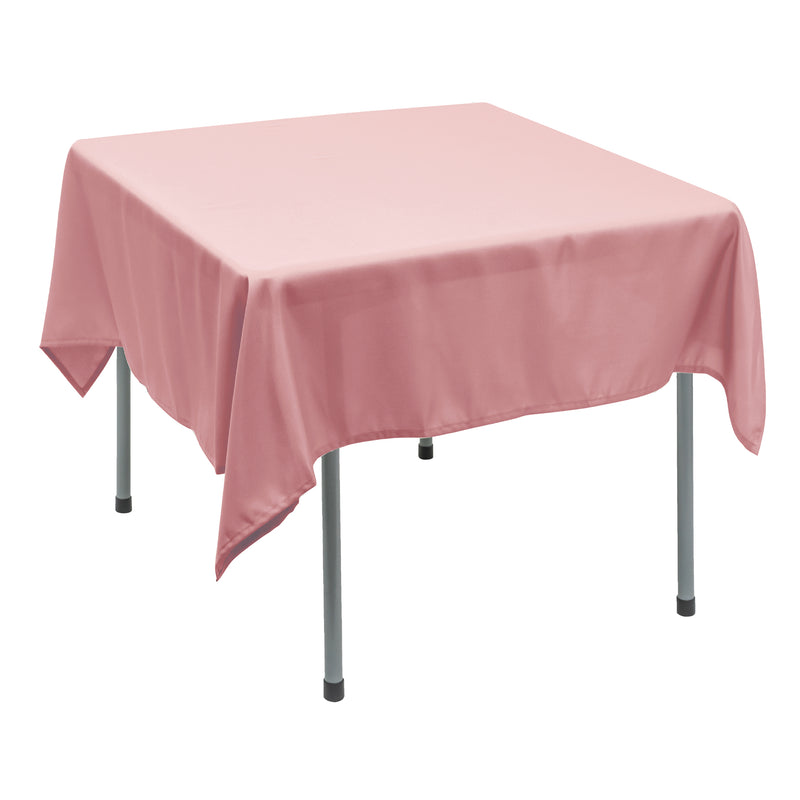 Polyester Square Tablecloth 70” x 70” - Blush - Events and Crafts-Simply Elegant
