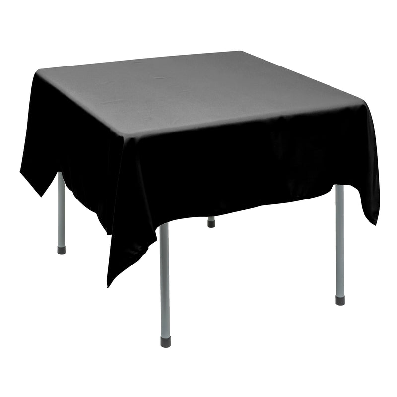Polyester Square Tablecloth 70” x 70” - Black - Events and Crafts-Simply Elegant