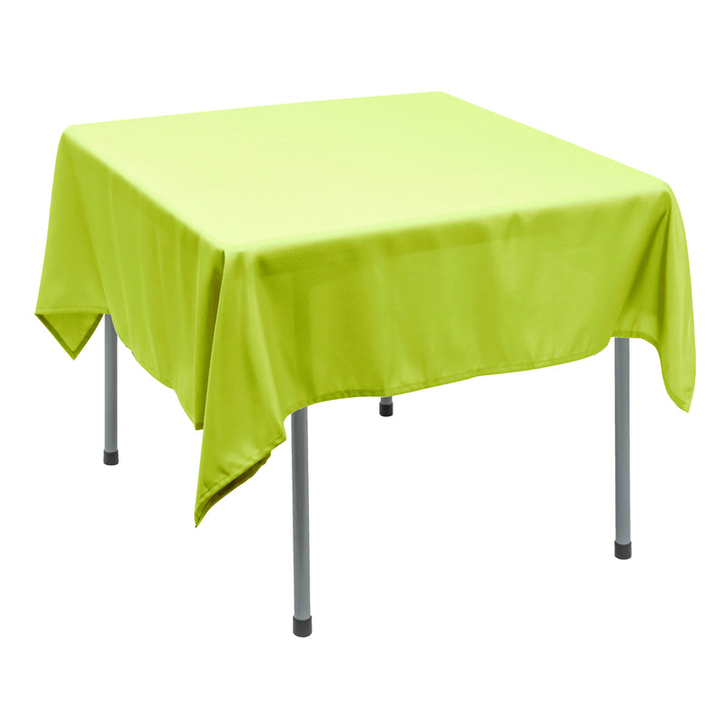 Polyester Square Tablecloth 70” x 70” - Lime Green - Events and Crafts-Simply Elegant