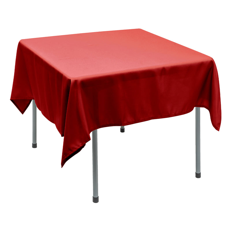 Polyester Square Tablecloth 70” x 70” - Red - Events and Crafts-Simply Elegant