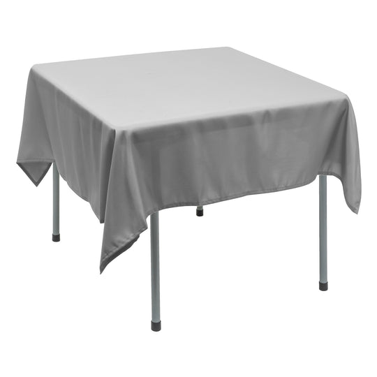 Polyester Square Tablecloth 70” x 70” - Silver