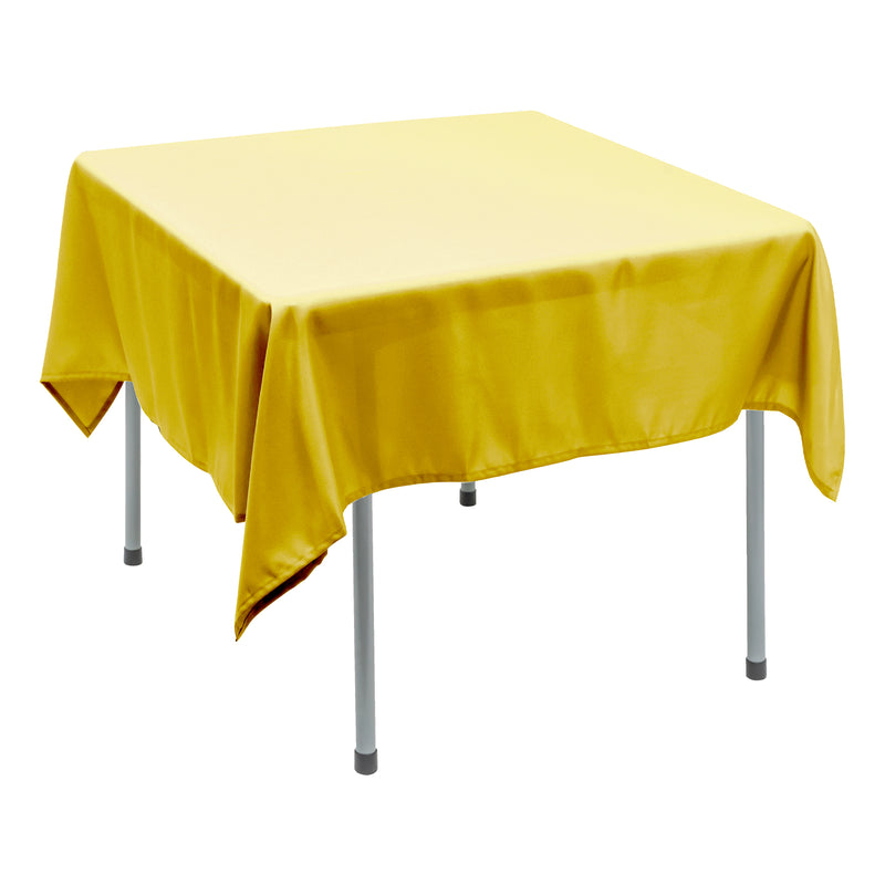 Polyester Square Tablecloth 70” x 70” - Yellow - Events and Crafts-Simply Elegant