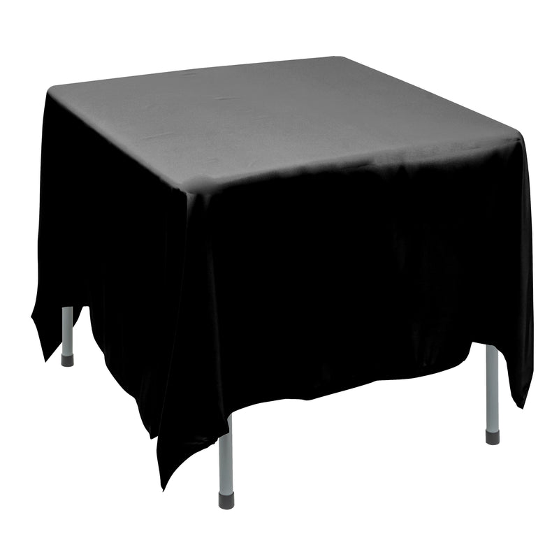 Polyester Square Tablecloth 90” x 90” - Black - Events and Crafts-Simply Elegant