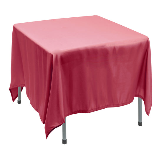 Polyester Square Tablecloth 90” x 90” - Coral