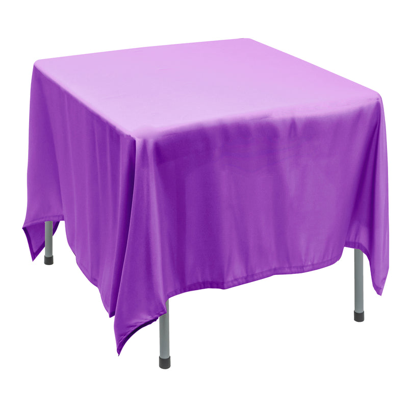 Polyester Square Tablecloth 90” x 90” - Lavender - Events and Crafts-Simply Elegant
