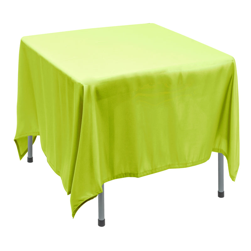 Polyester Square Tablecloth 90” x 90” - Lime Green - Events and Crafts-Simply Elegant