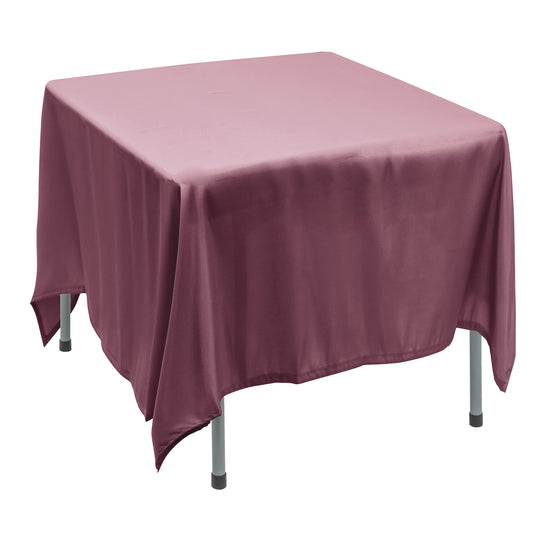 Polyester Square Tablecloth 90” x 90” - Mauve
