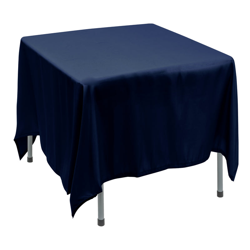 Polyester Square Tablecloth 90” x 90” - Navy - Events and Crafts-Simply Elegant