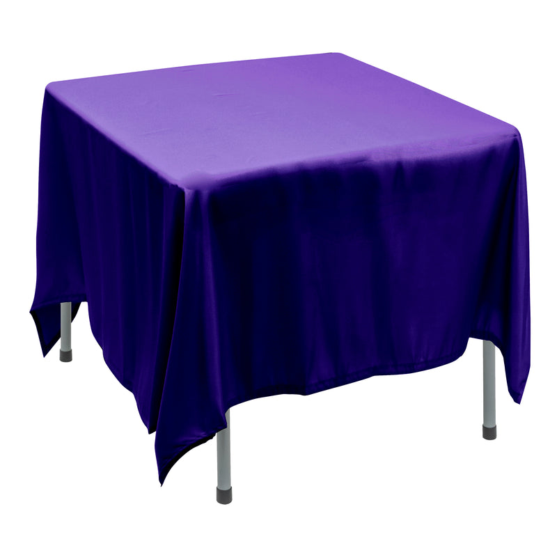 Polyester Square Tablecloth 90” x 90” - Purple - Events and Crafts-Simply Elegant