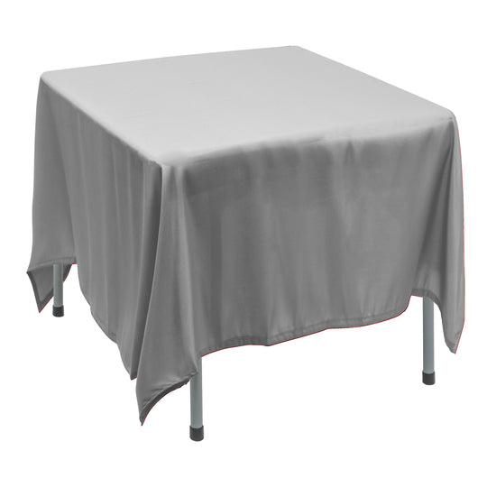 Polyester Square Tablecloth 90” x 90” - Silver