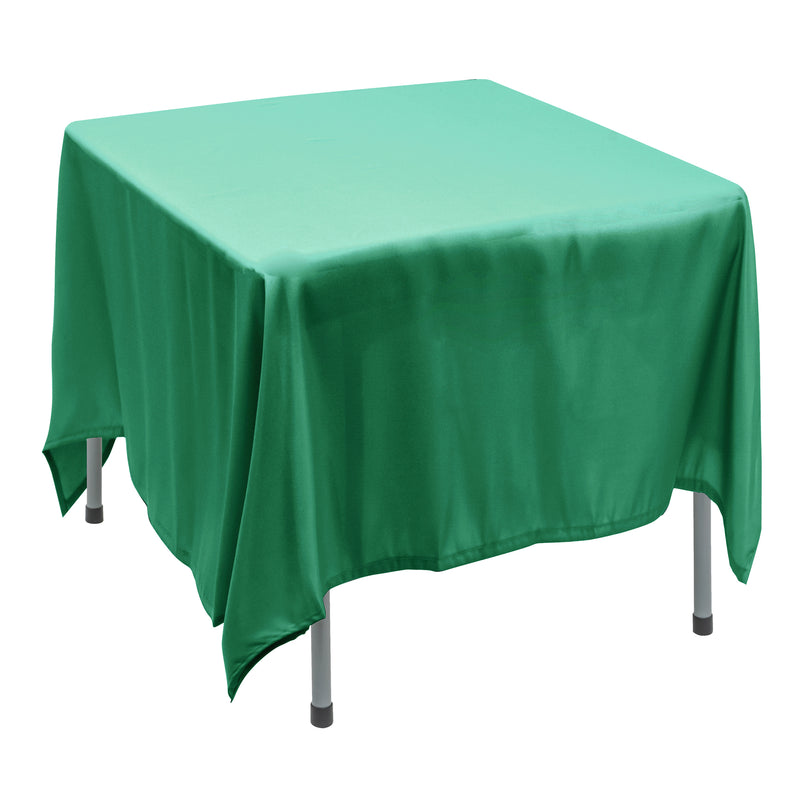 Polyester Square Tablecloth 90” x 90” - Turquoise - Events and Crafts-Simply Elegant