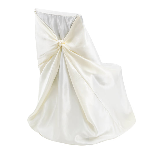 Universal Satin Chair Cover 44”L x 46”W - Ivory